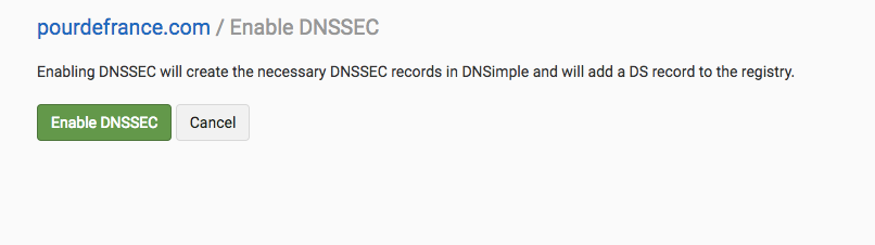 Enable DNSSEC