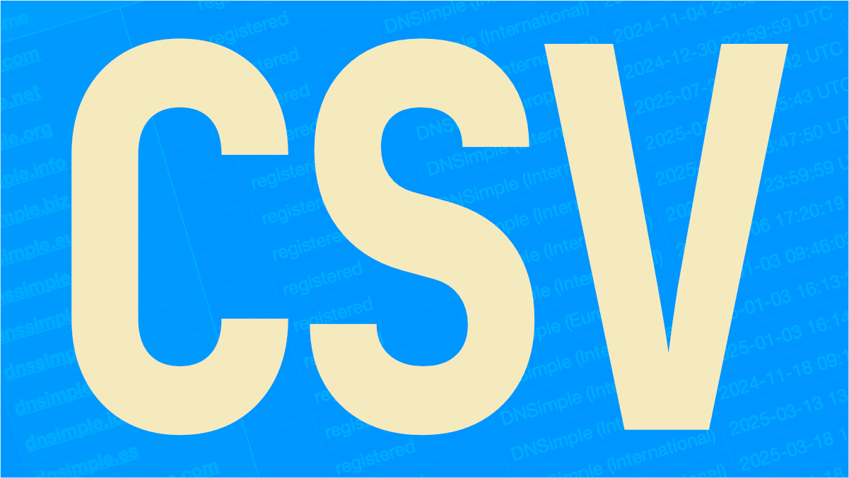 Export Domain Names to a .CSV File