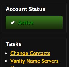 Account Status Screen