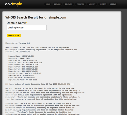 What is: WHOIS Lookup