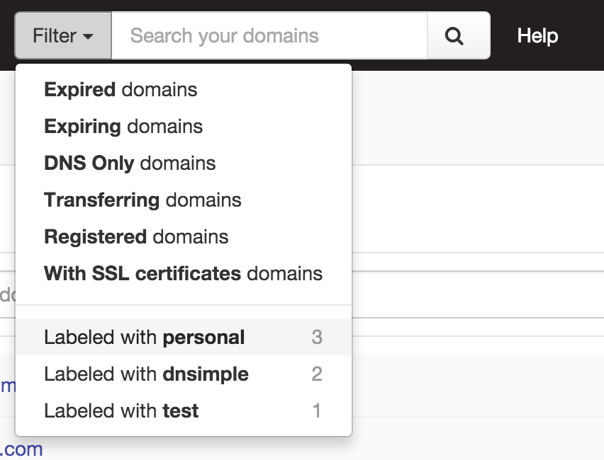 Domain live search