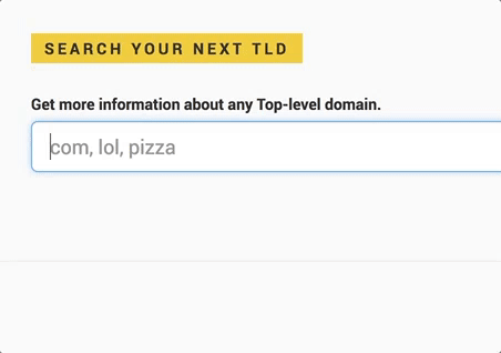 Searching for TLDs