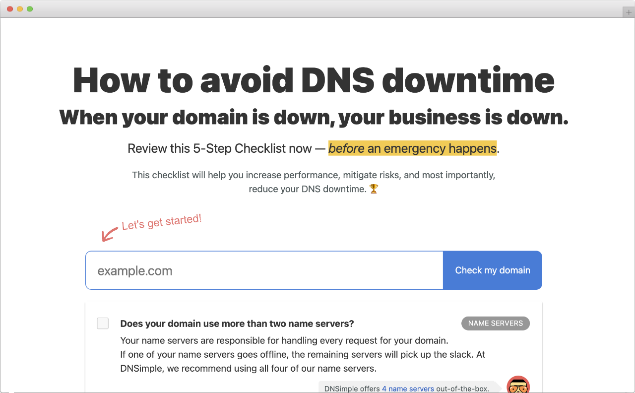 Avoid DNS Downtime
