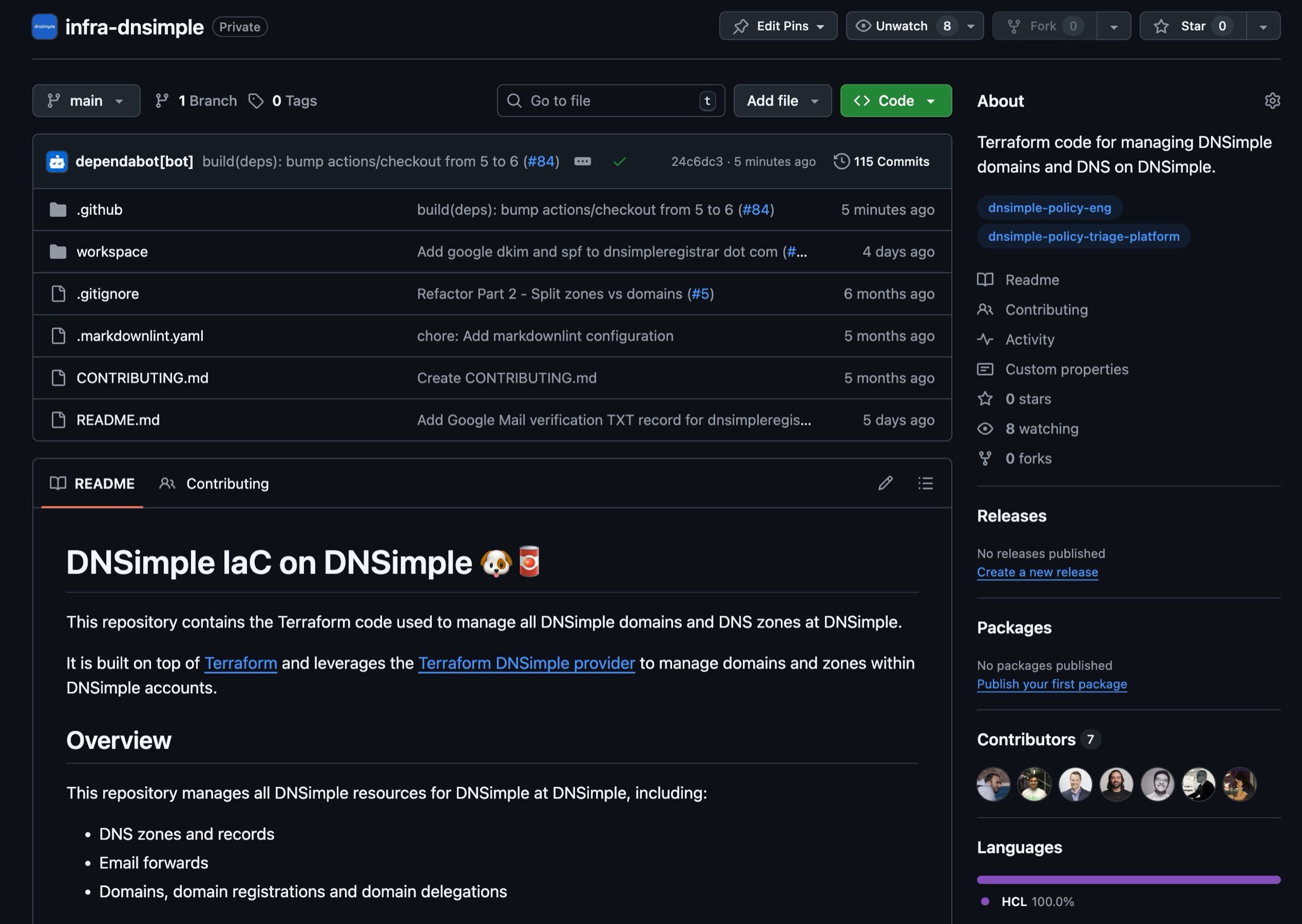 Example of the IaC repository
